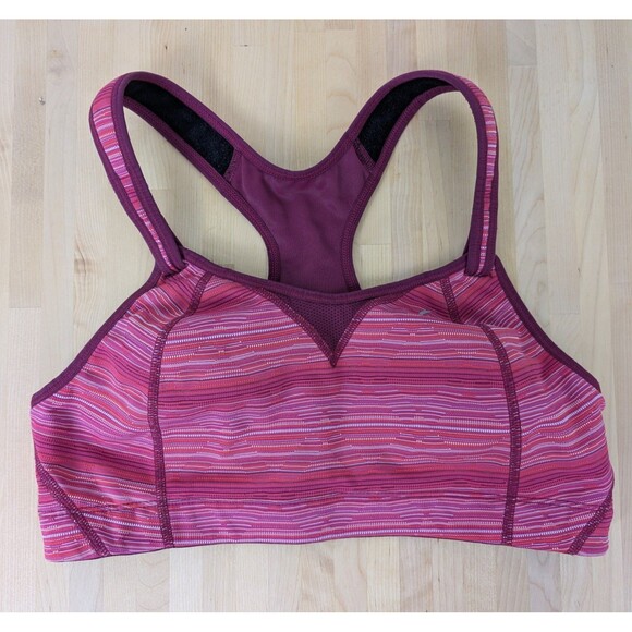 Brooks Moving Comfort Rebound Racer Adjustable Sports Bra Size 38B Magenta Pink - Picture 1 of 4